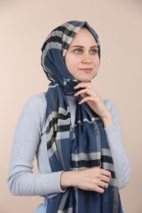 Burberry Şal Lacivert Krem