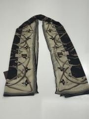 LOİS VOİTTON  KEMER ZİNCİR MODEL VUAL İPEK ŞAL KREM SİYAH KAHVE