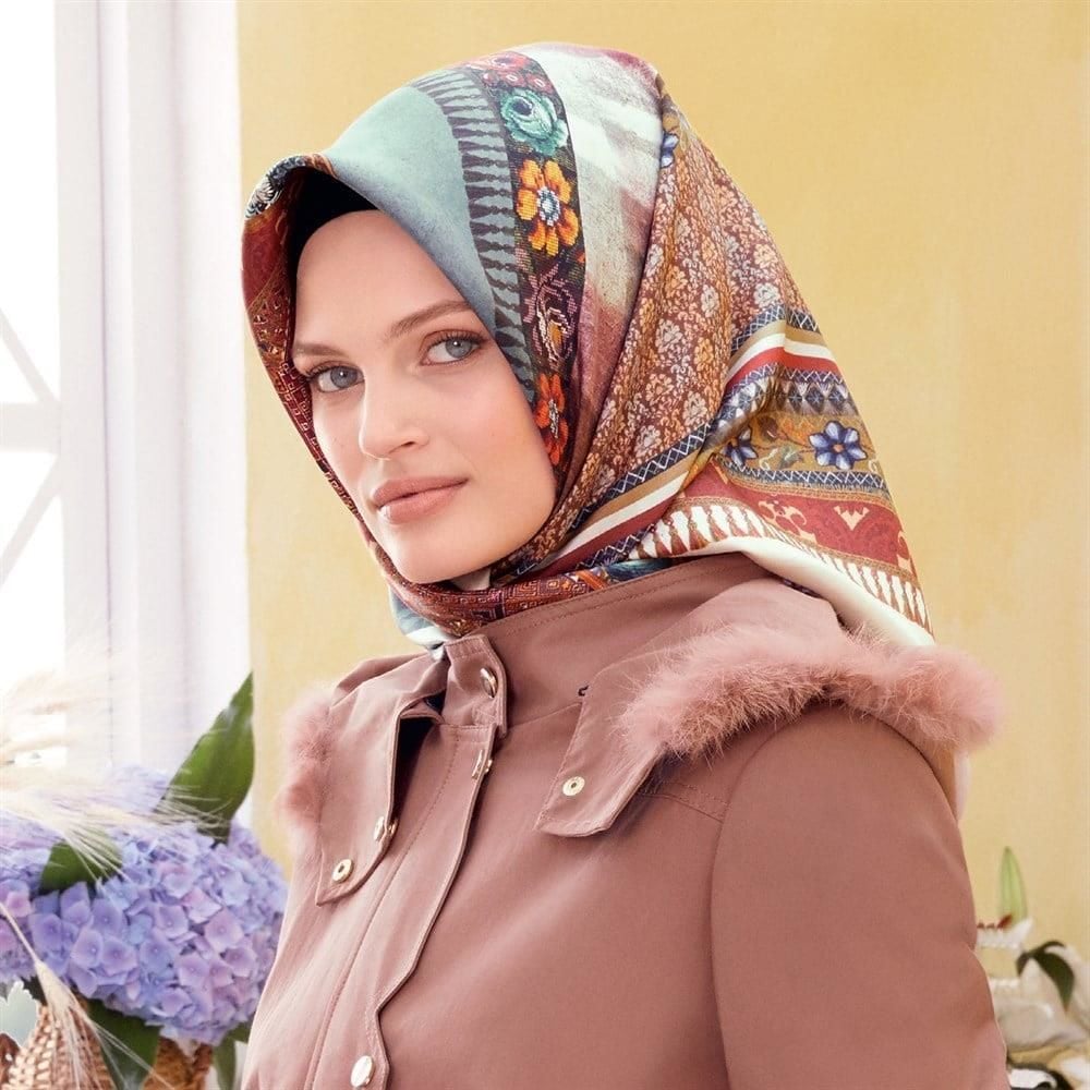 ARMİNE İPEK EŞARP NOSTALJİ 8001-31