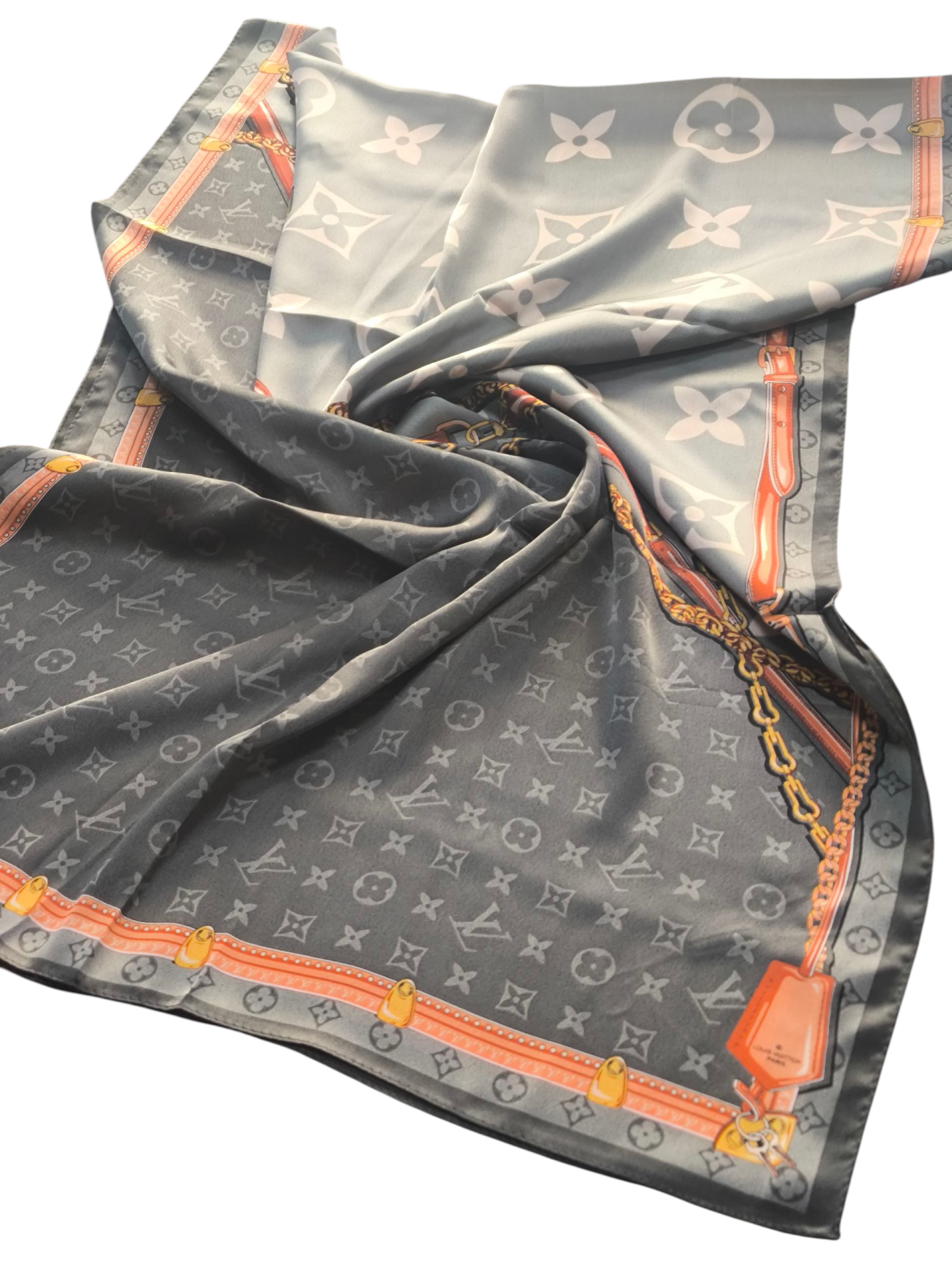 LOUİS VOİTTON  VUAL İPEK ŞAL ANTRASİT GRİ