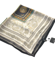 Versace Vual İpek Şal  Siyah Petrol