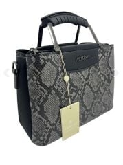 ARMİNE BAYAN ÇANTA 223 YILAN MODEL SİYAH