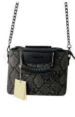 ARMİNE BAYAN ÇANTA 223 YILAN MODEL SİYAH