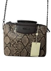 ARMİNE BAYAN ÇANTA 223 YILAN MODEL KAHVE