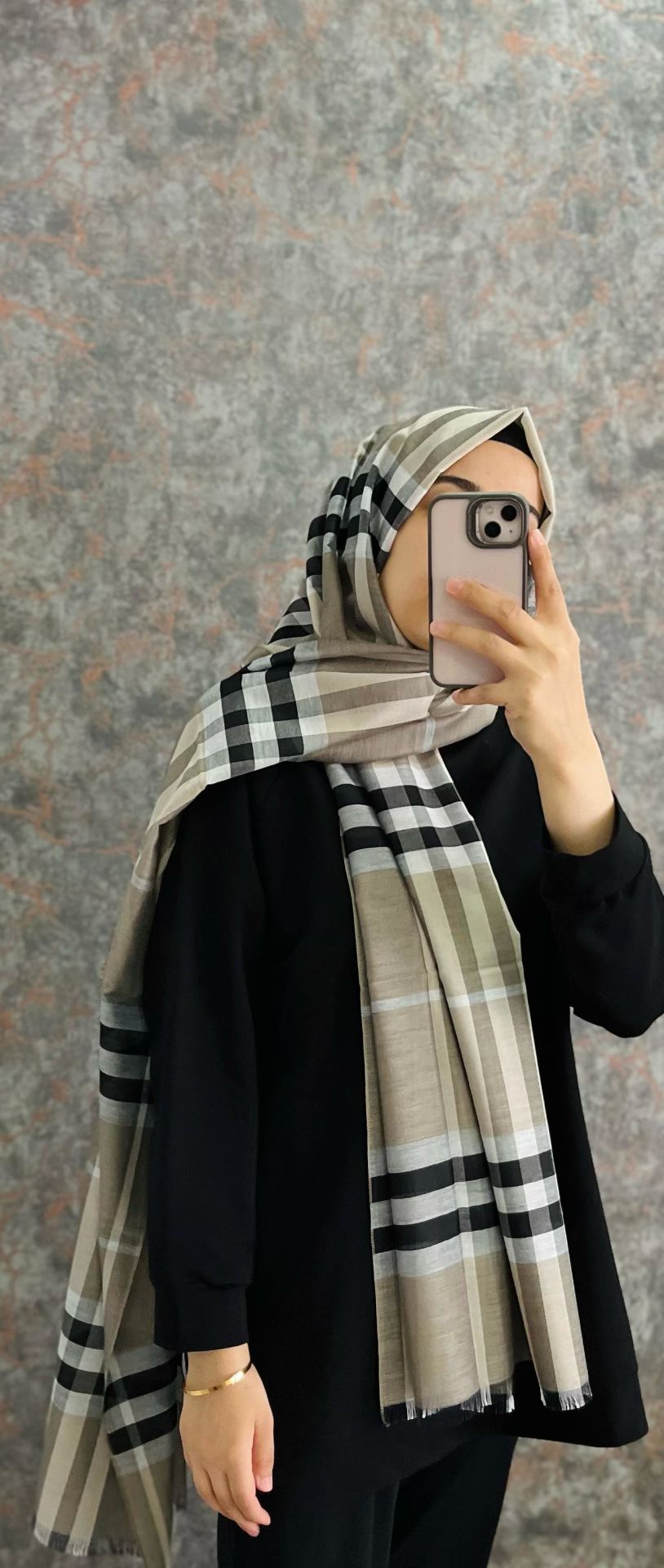 BURBERRY EKOSE ŞAL VİZON