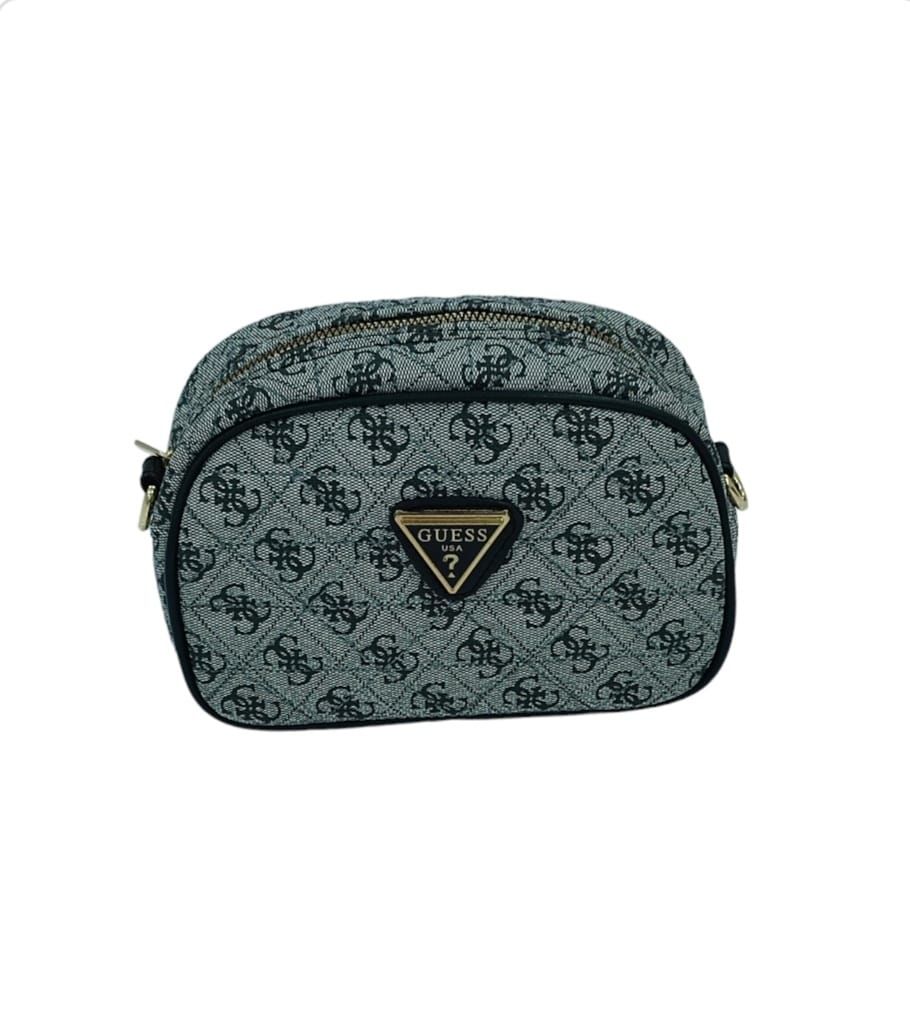 GUESS BASKILI ÇANTA GRİ SİYAH