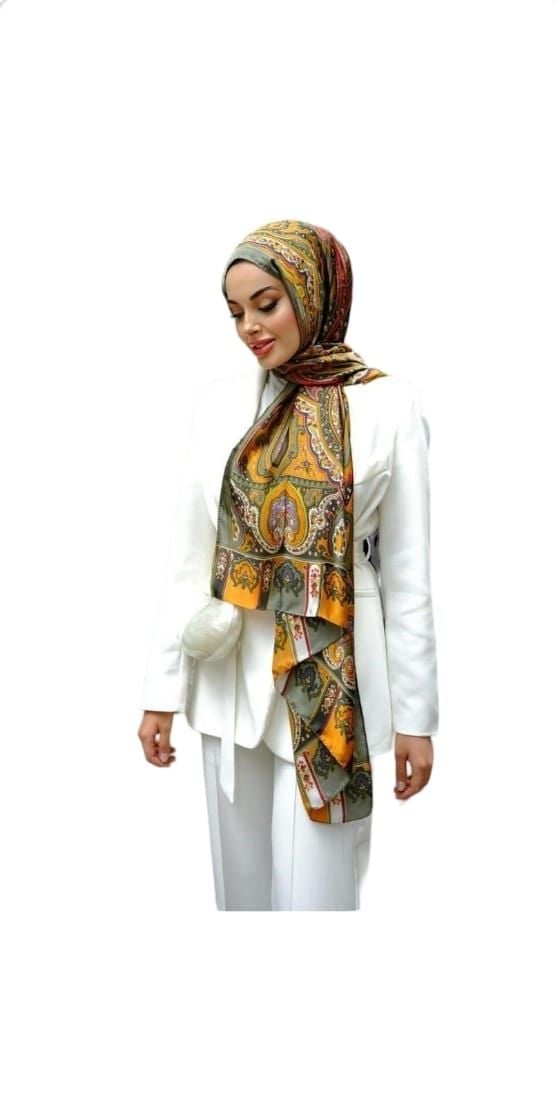 ETRO VUAL İPEK ŞAL ETNİK DESEN HAKİ YEŞİL