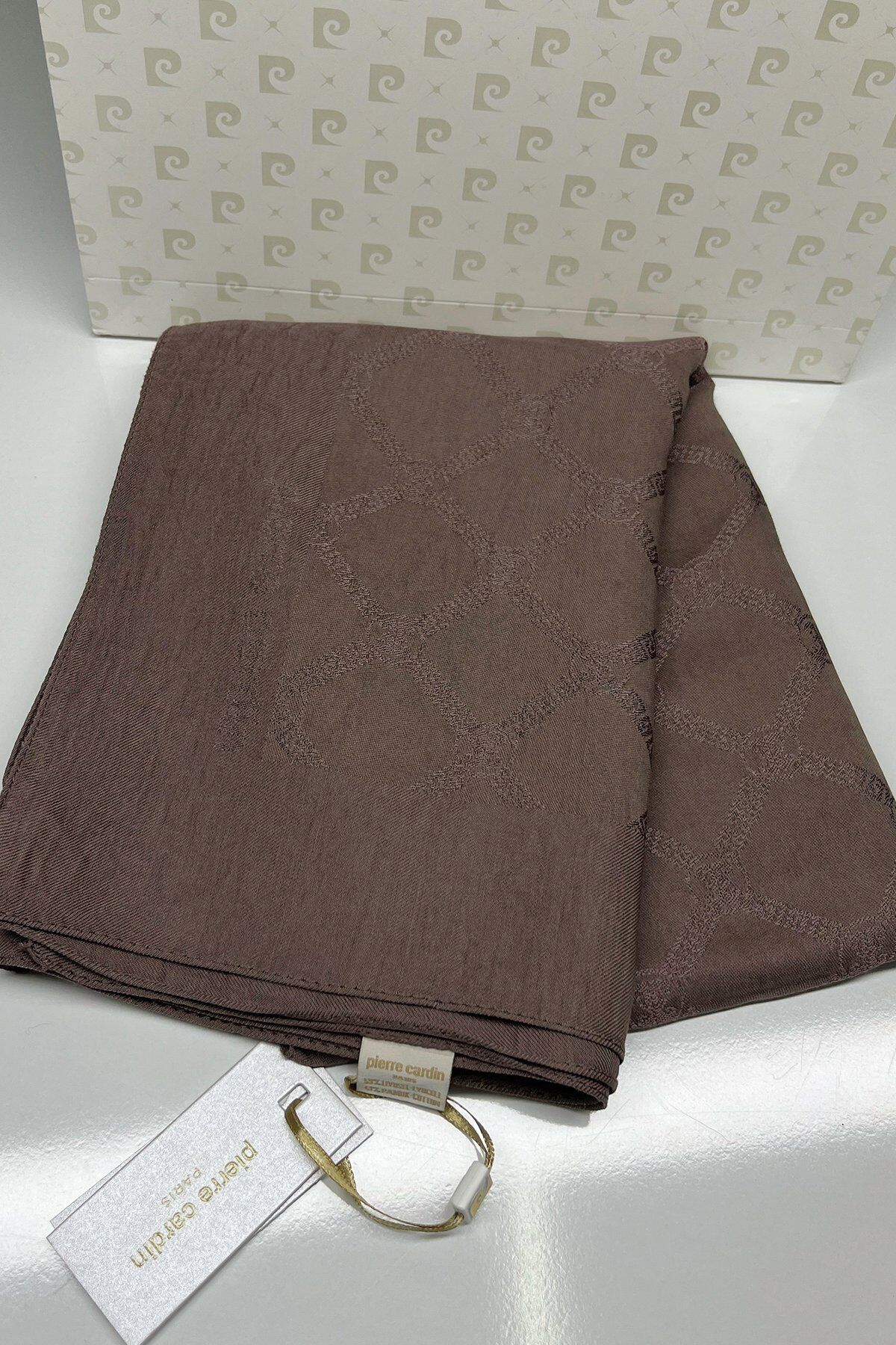 PİERRE CARDİN LYOCELL MONOGRAM ŞAL 1080800-931 KAHVERENGİ