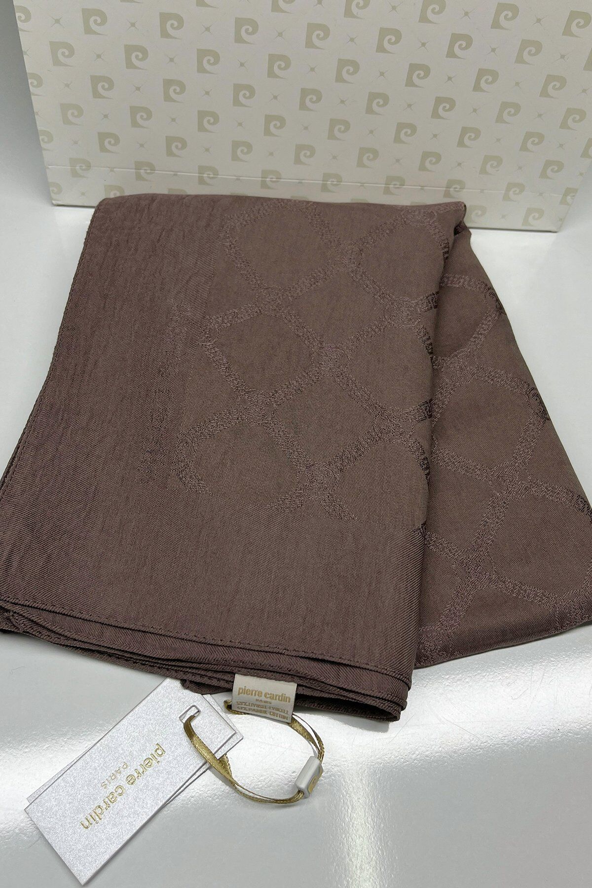 PİERRE CARDİN LYOCELL MONOGRAM ŞAL 1080800-932 KAHVERENGİ