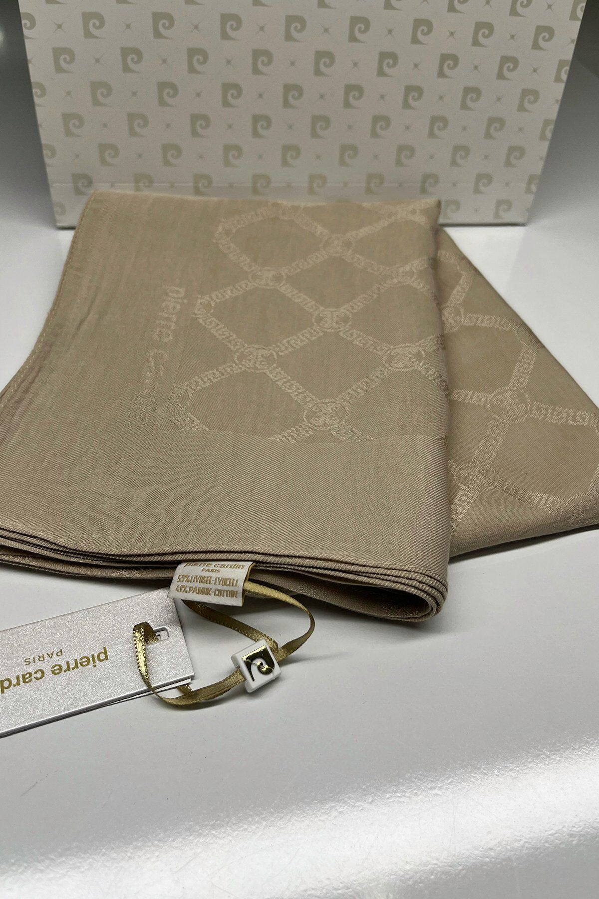 PİERRE CARDİN LYOCELL MONOGRAM ŞAL 1080800-934 BAL KÖPÜĞÜ