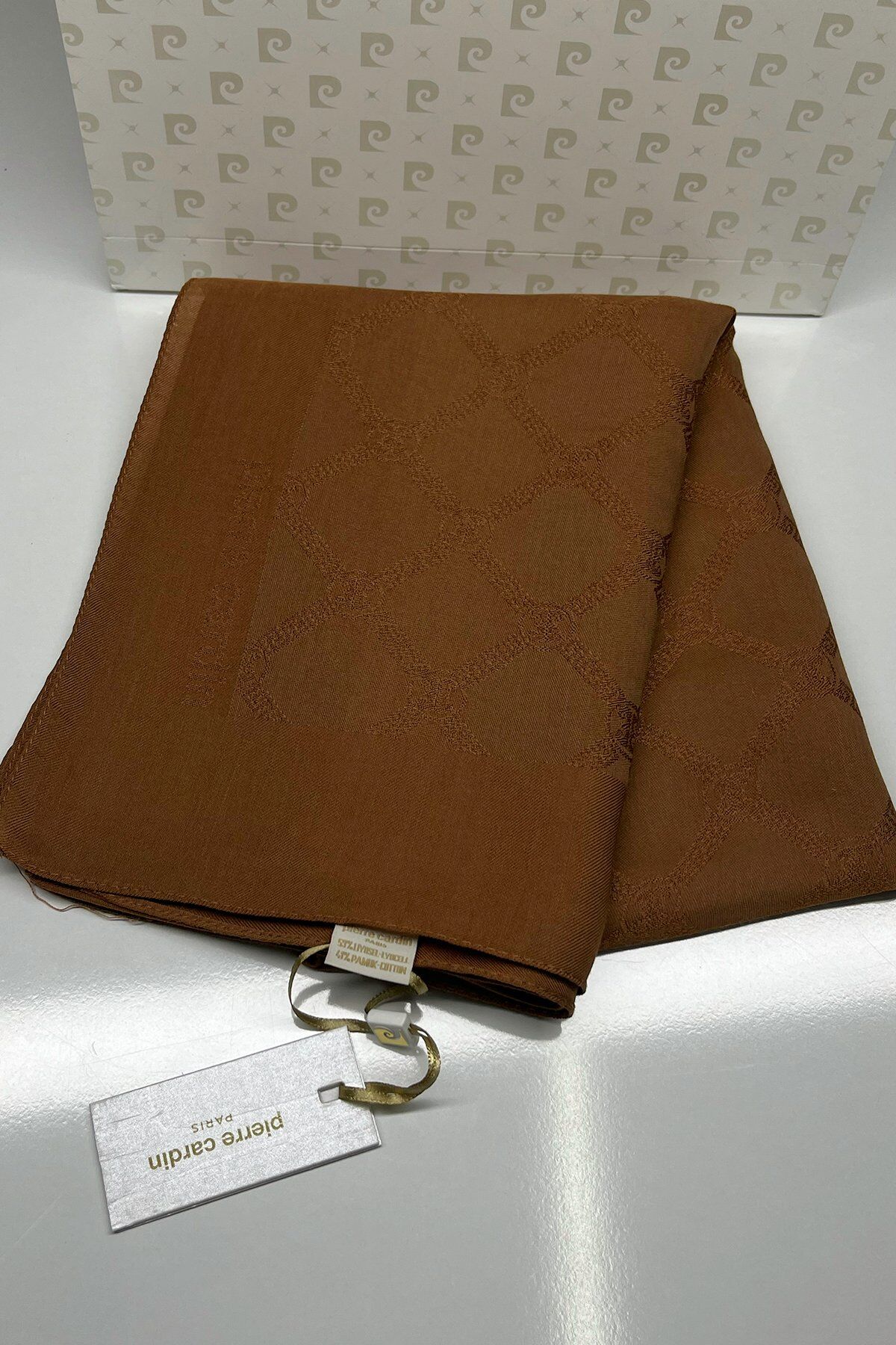 PİERRE CARDİN LYOCELL MONOGRAM ŞAL 1080800-935 TABA