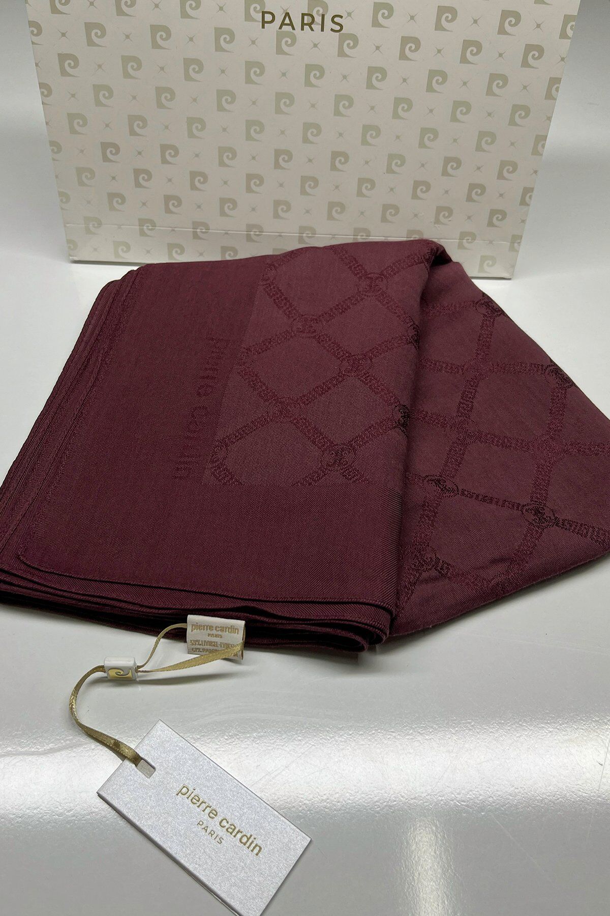 PİERRE CARDİN LYOCELL MONOGRAM ŞAL 1080800-941 BORDO