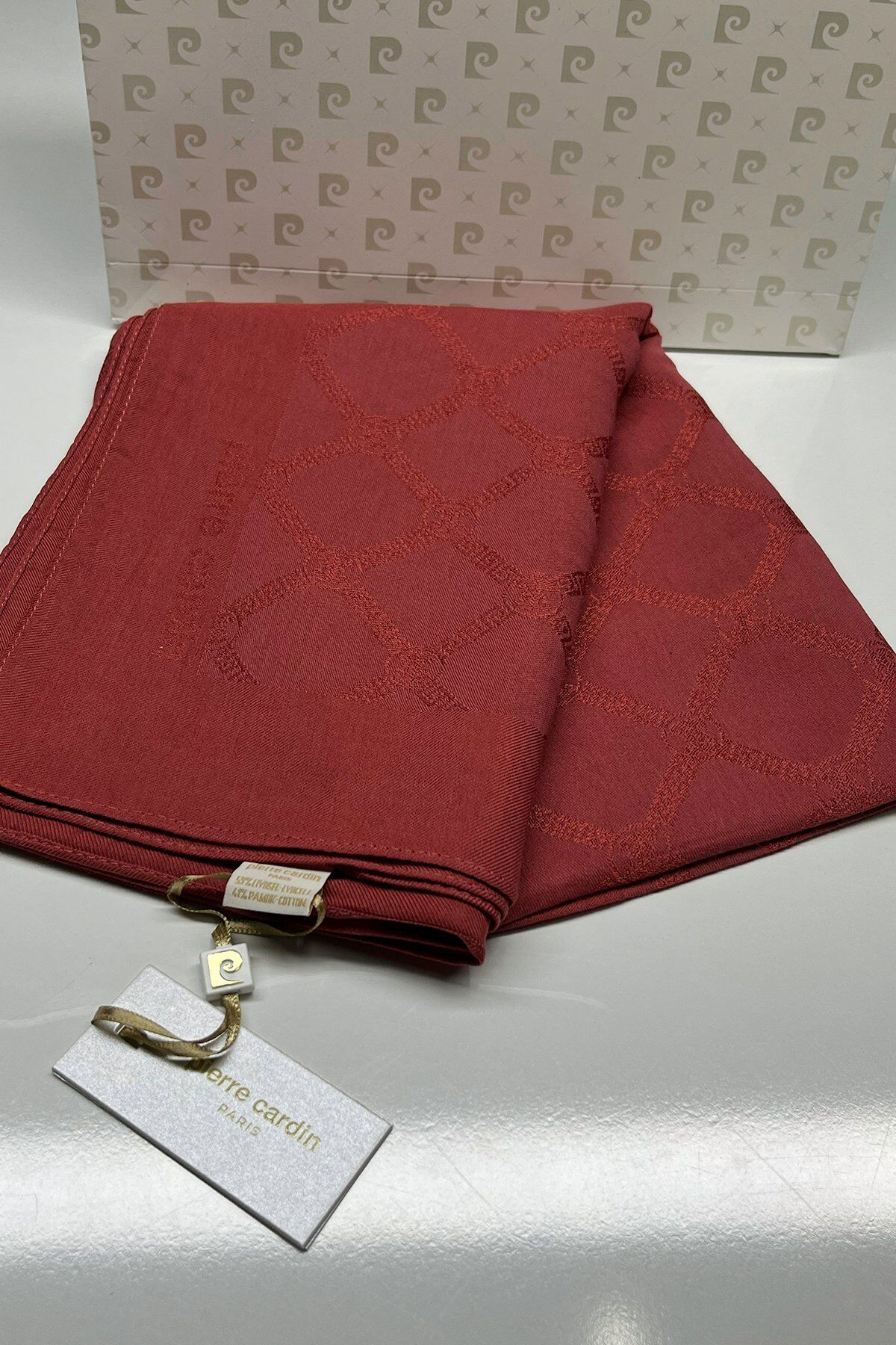 PİERRE CARDİN LYOCELL MONOGRAM ŞAL 1080800-943 KİREMİT