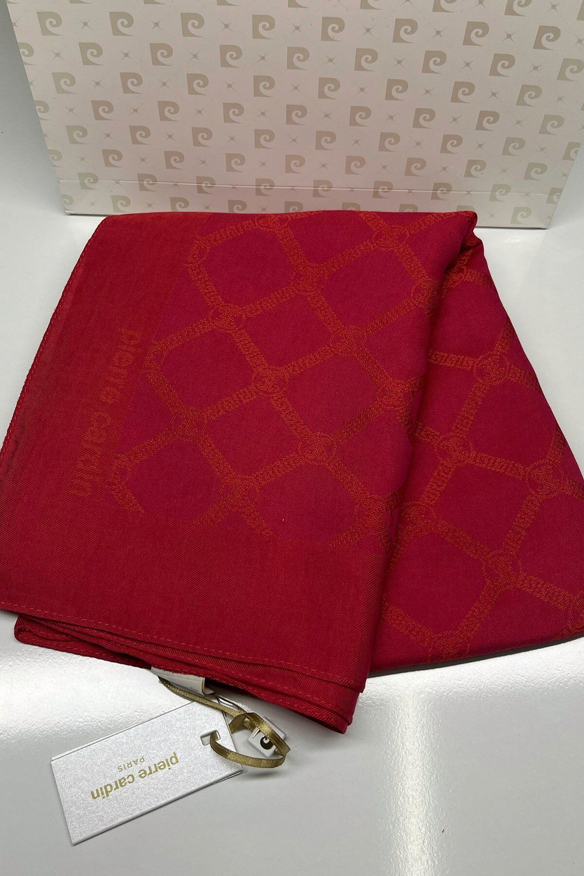 PİERRE CARDİN LYOCELL MONOGRAM ŞAL 1080800-992 ŞARABİ