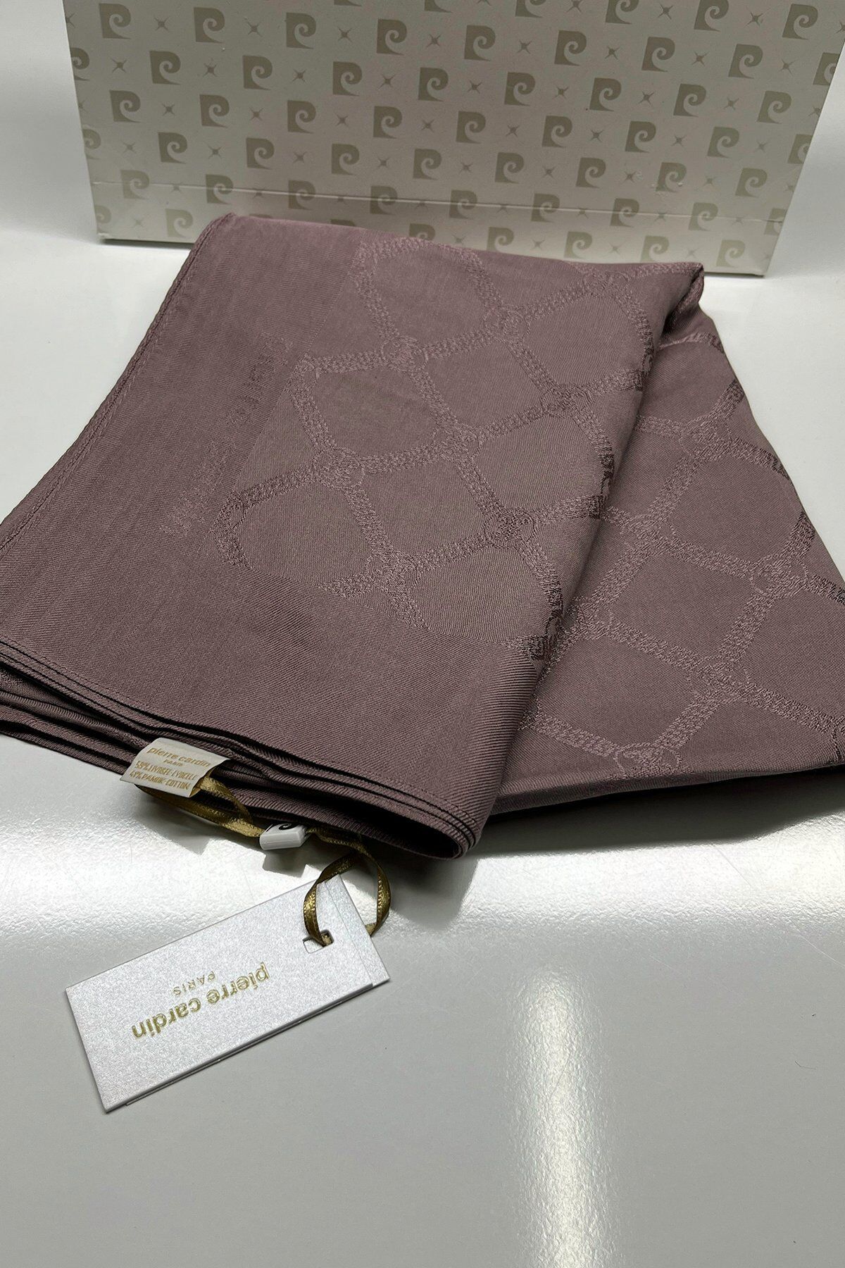 PİERRE CARDİN LYOCELL MONOGRAM ŞAL 1080800-993 VİZON KAHVE