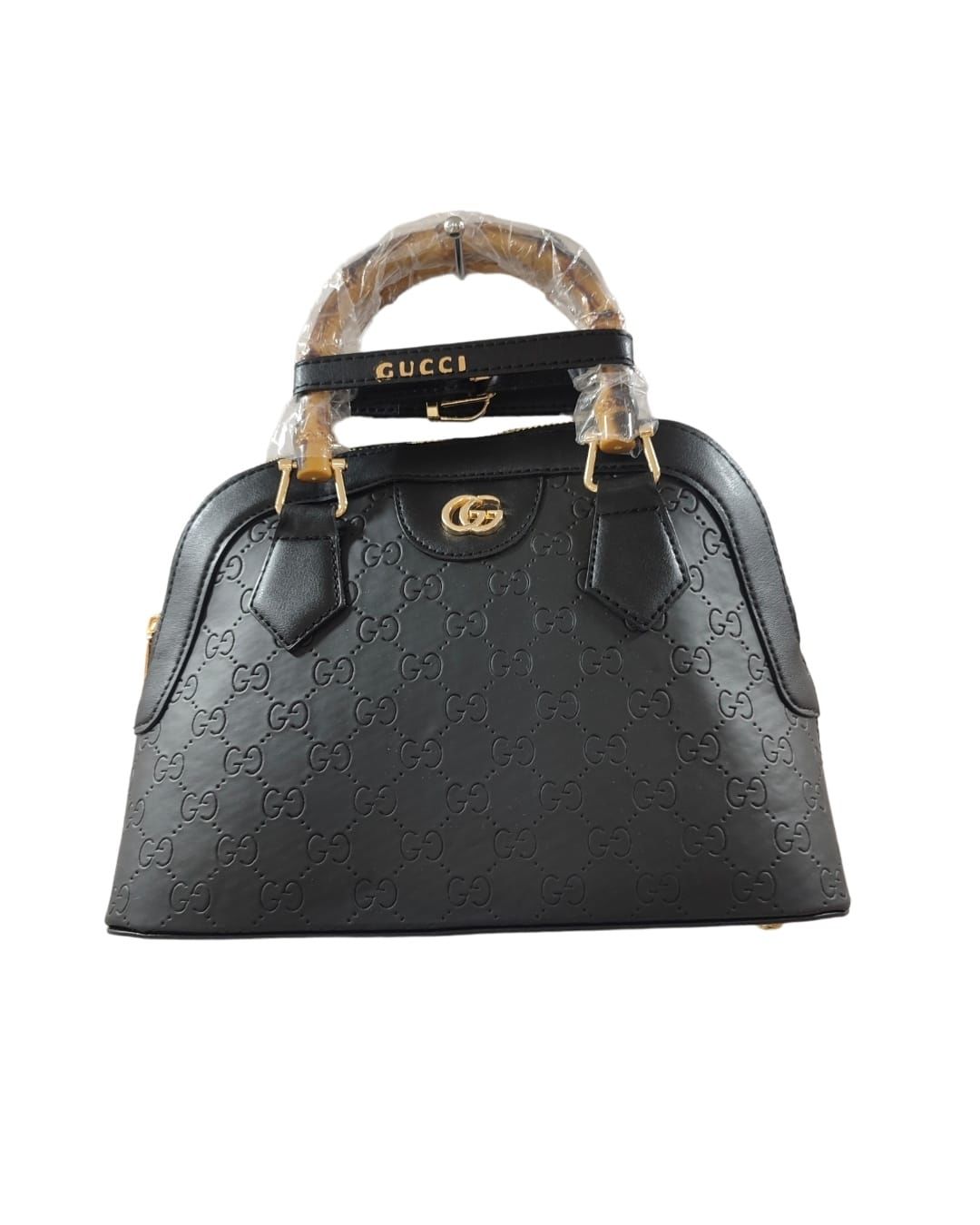 GUCCİ KÜÇÜK G DESENLİ BAYAN ÇANTA PARLAK SİYAH