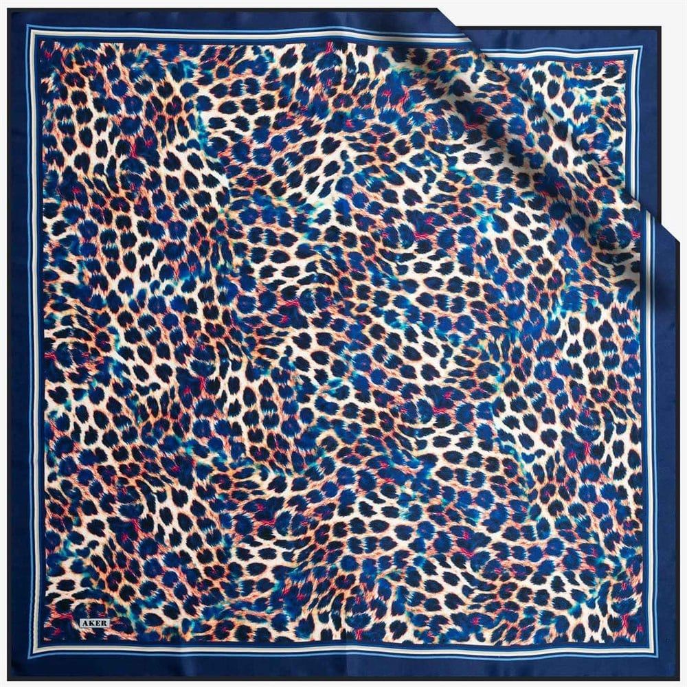 AKER SURA İPEK EŞARP NOSTALJİ LEOPAR DESEN 7984-322