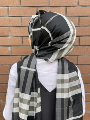 Ekose Şal Siyah Krem