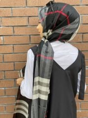 Burberry Şal Siyah Kırmızı