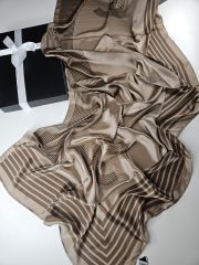 C DESEN VUAL İPEK ŞAL  VİZON