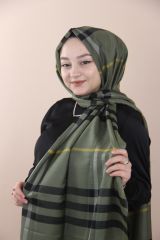 Ekose Şal Haki Yeşil