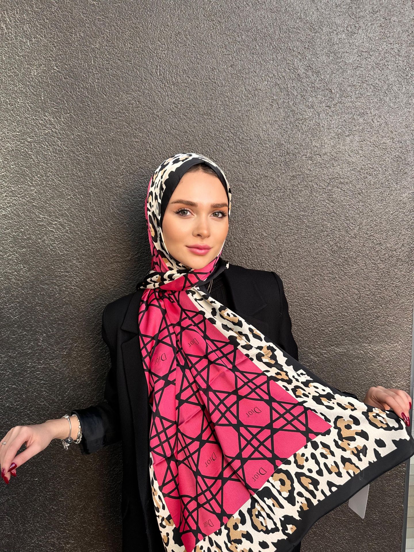 VUAL İPEK ŞAL FUŞYA PEMBE