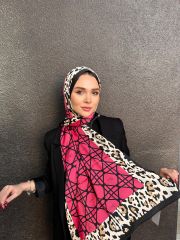 DİOR VUAL İPEK ŞAL FUŞYA PEMBE