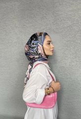 VUAL İPEK ŞAL  LACİVERT PUDRA