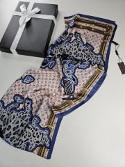 VUAL İPEK ŞAL  LACİVERT PUDRA