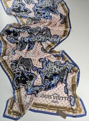 VUAL İPEK ŞAL  LACİVERT PUDRA