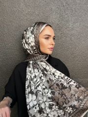 HERMES VUAL İPEK ŞAL ÇİÇEK DESENLİ VİZON