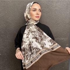 DİOR VUAL İPEK ŞAL KAHVE VİZON