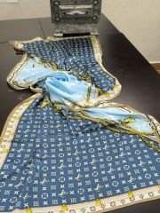 LOUİS VOİTTON  VUAL İPEK ŞAL PETROL MAVİ