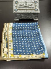 LOUİS VOİTTON  VUAL İPEK ŞAL PETROL MAVİ