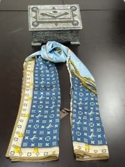 LOUİS VOİTTON  VUAL İPEK ŞAL PETROL MAVİ