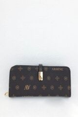 ARMİNE BAYAN ÇANTA C02 KAHVE BASKILI