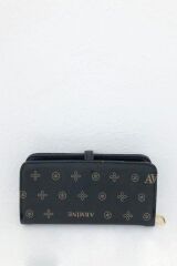 ARMİNE BAYAN ÇANTA C02 SİYAH BASKILI