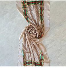 GUCCİ VUAL İPEK ŞAL KREM