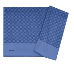 AKER ELEGANCE MONOGRAM ŞAL 1090100-922 KOT MAVİ