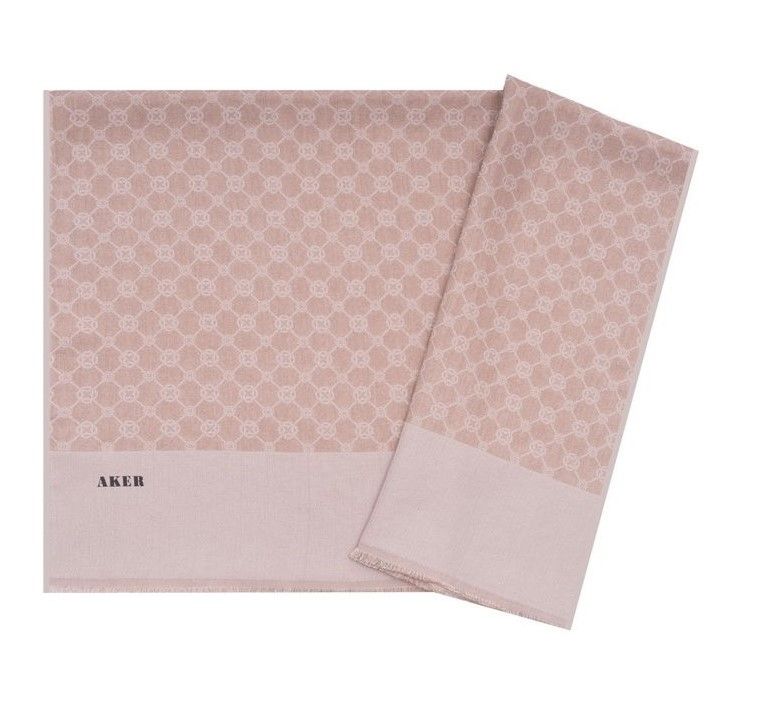 AKER ELEGANCE MONOGRAM ŞAL 1090100-981 BEJ