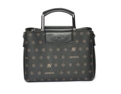 ARMİNE BAYAN ÇANTA 223 SİYAH BASKILI