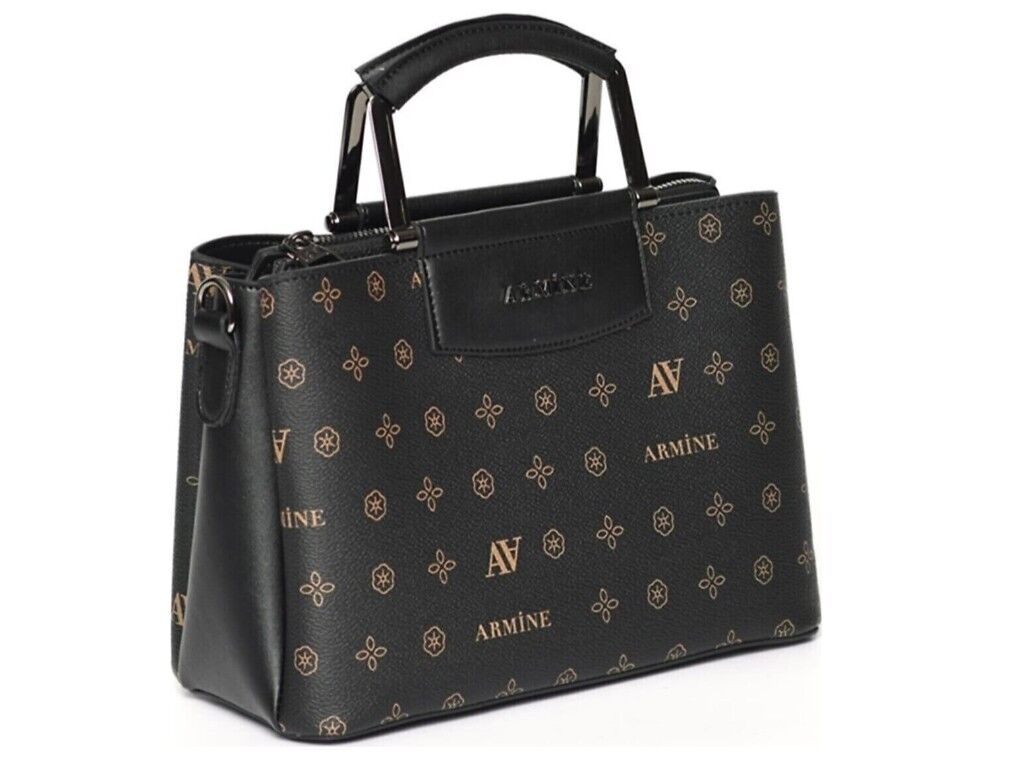 ARMİNE BAYAN ÇANTA 223 SİYAH BASKILI
