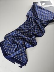 GUCCİ VUAL İPEK ŞAL G DESEN LACİVERT GOLD