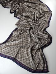 GUCCİ VUAL İPEK ŞAL G DESEN LACİVERT VİZON