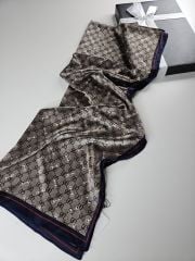 GUCCİ VUAL İPEK ŞAL G DESEN LACİVERT VİZON