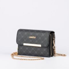 ARMİNE BAYAN ÇANTA 381 SİYAH  NOKTALI