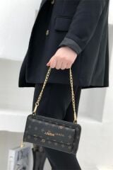 ARMİNE BAYAN ÇANTA 268 SİYAH  BASKILI