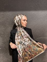 ETNİK DESEN VUAL İPEK ŞAL TAŞ ÇOK RENKLİ