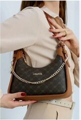 ARMİNE BAYAN ÇANTA 386 KAHVE NOKTALI