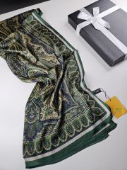 DİOREL ETRO VUAL İPEK ŞAL  ŞAL DESEN YEŞİL